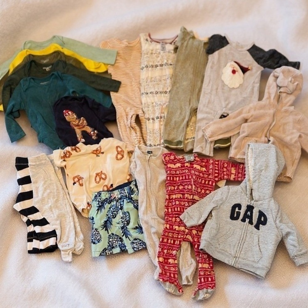 Baby Clothing Lot Bundle 6-9M 6-12M Gap Old Navy Mud Pie H&M Carters 18pc